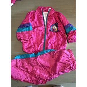 VTG 90s Disney Babies Minnie Mouse Nylon Tracksuit Windbreaker Set  18M Y2K READ